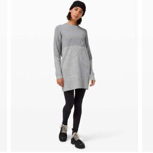 Lululemon Restful Intention Cashmere Blend Tunic Sweater Rhino Gray Size XS